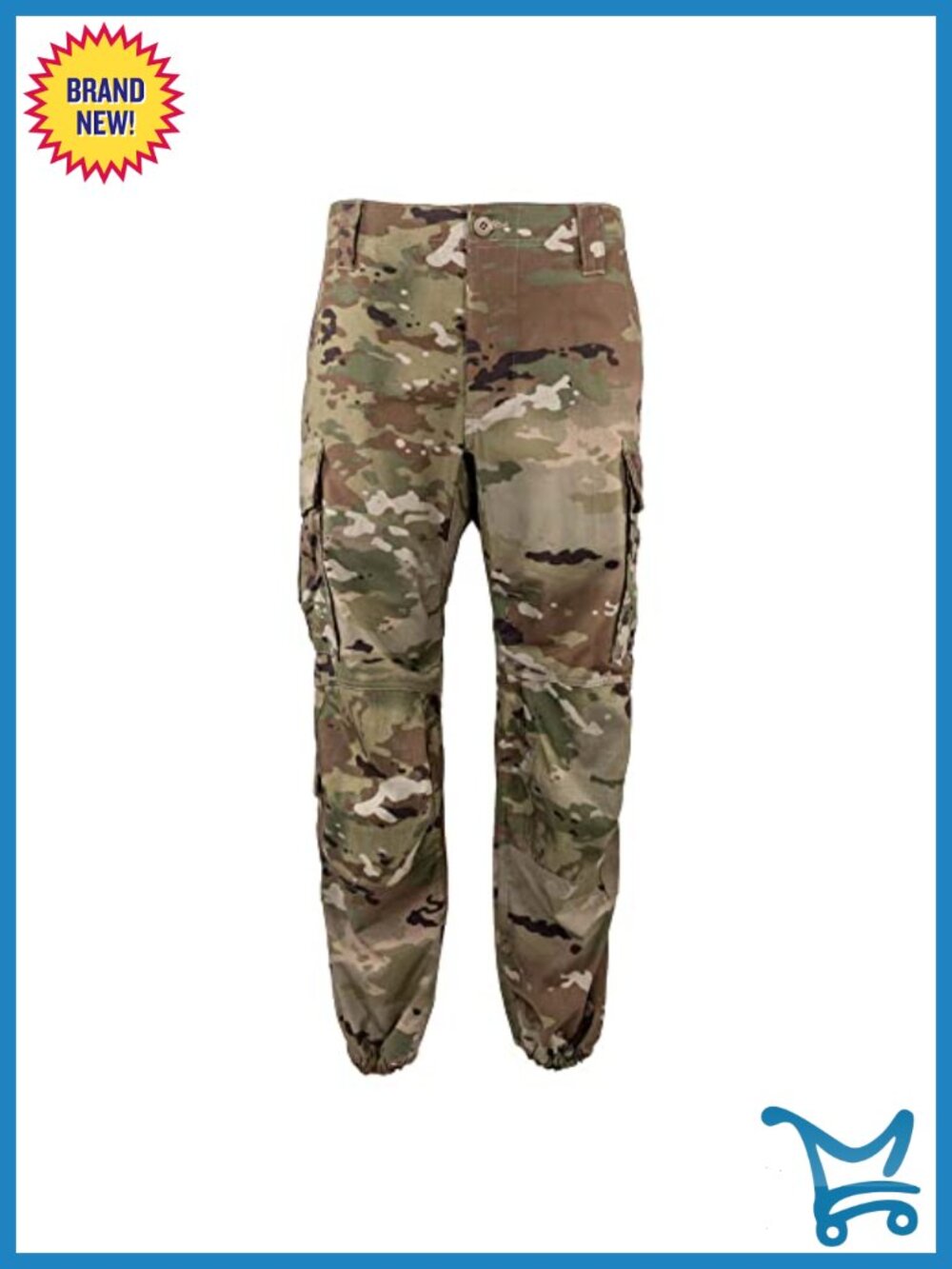 Military Hot Weather Trousers with Cargo Pockets Straight Leg